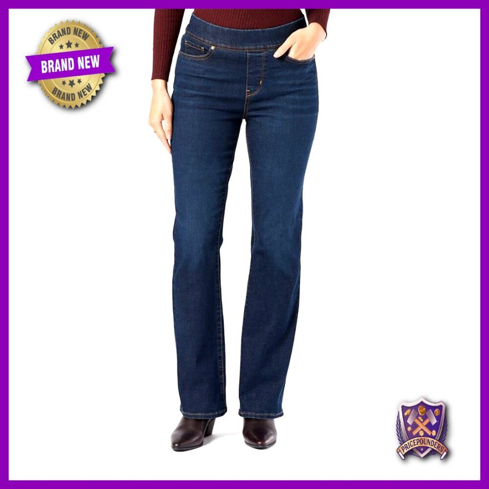 Premium Super-Stretch Bootcut Jeans with Tummy-Shaping Panel